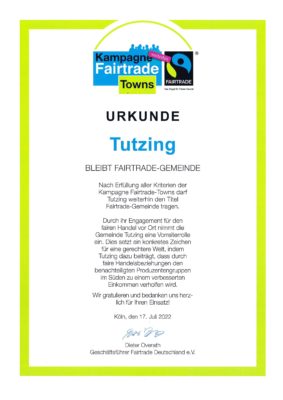 Die Gemeinde Tutzing ist „Fairtrade-Gemeinde“ 6